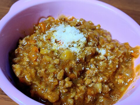 シャキシャキ蓮根のドライカレー